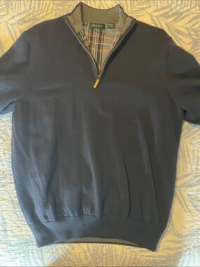 Bobby Jones Navy Quarter-Zip Sweater with Full Lining Interior